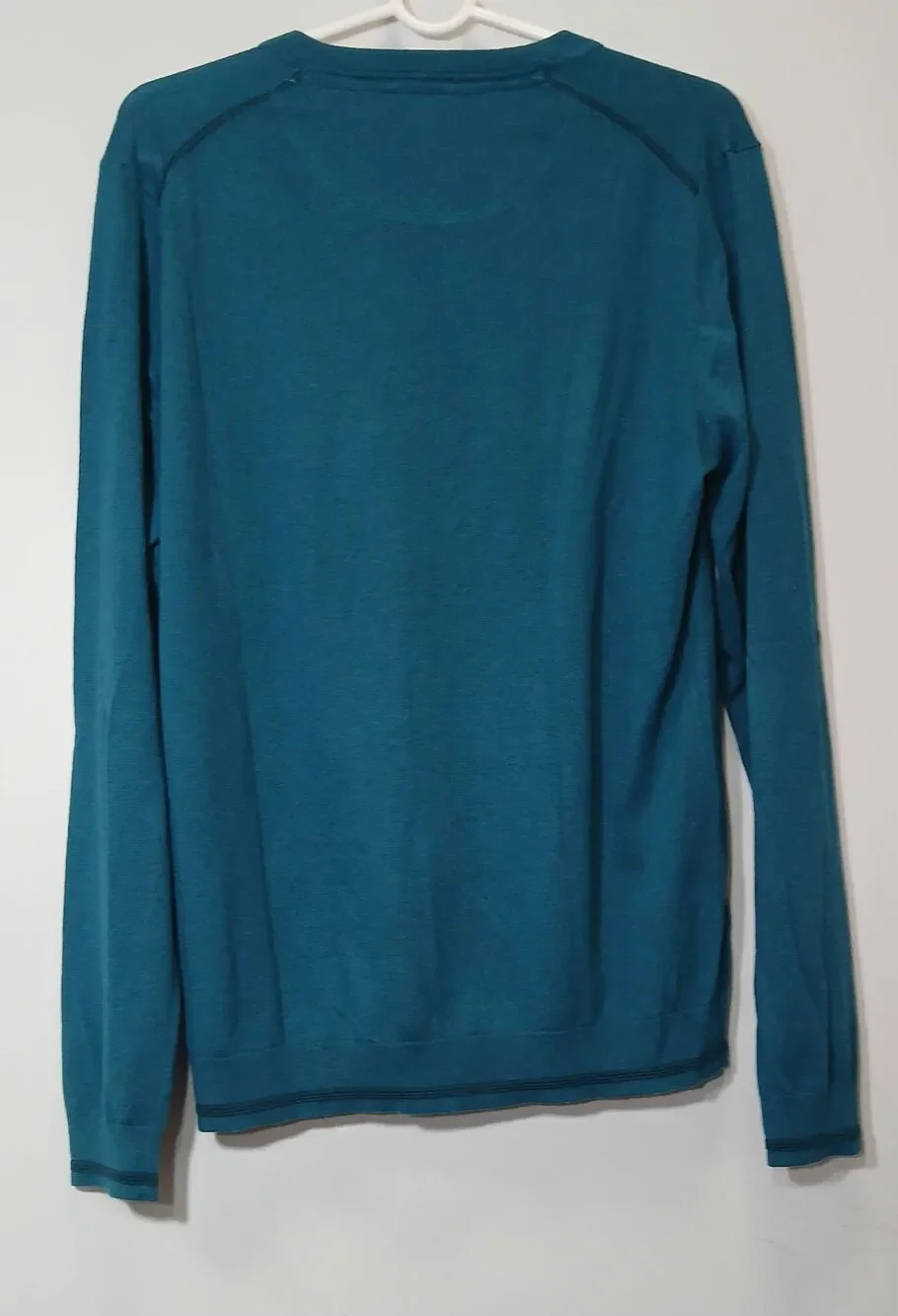 Ted baker mens medium silk cashmere wool sweater lightweight teal blue